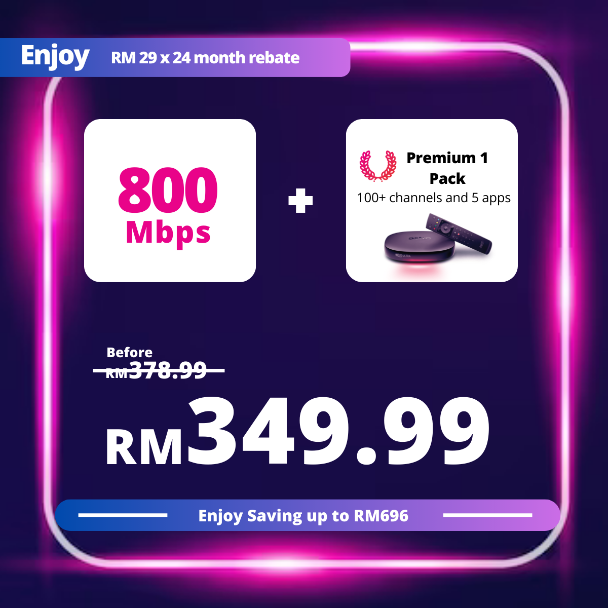 Astro 800Mbps + Premium Pack 1