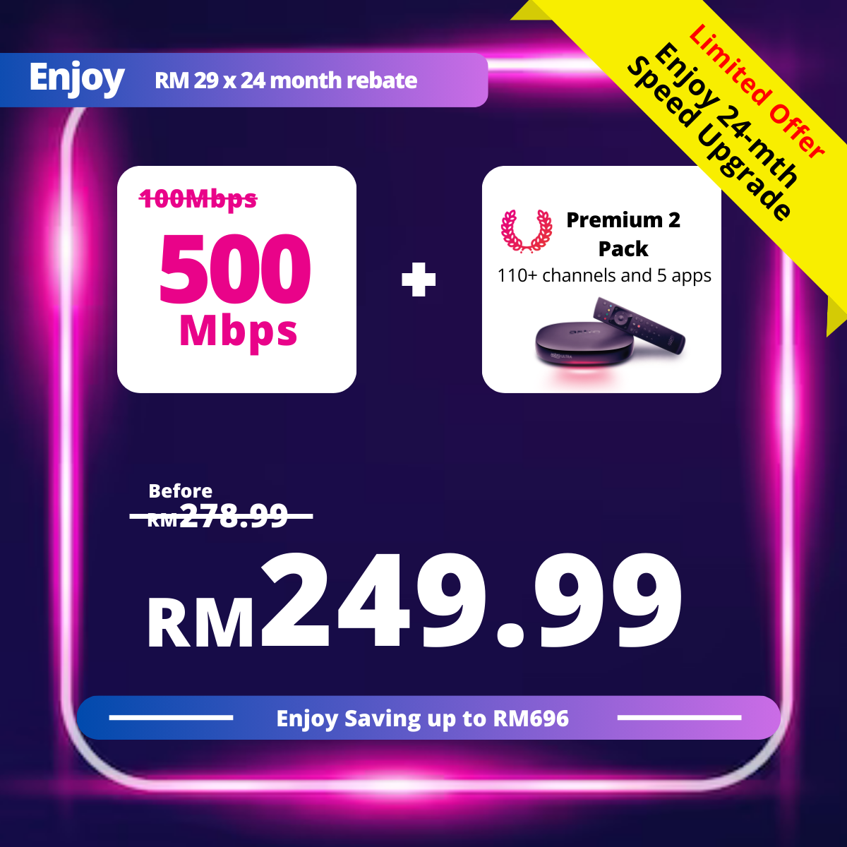 Astro 100Mbps + Premium Pack 2