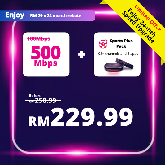 Astro 100Mbps + Sports Plus Pack